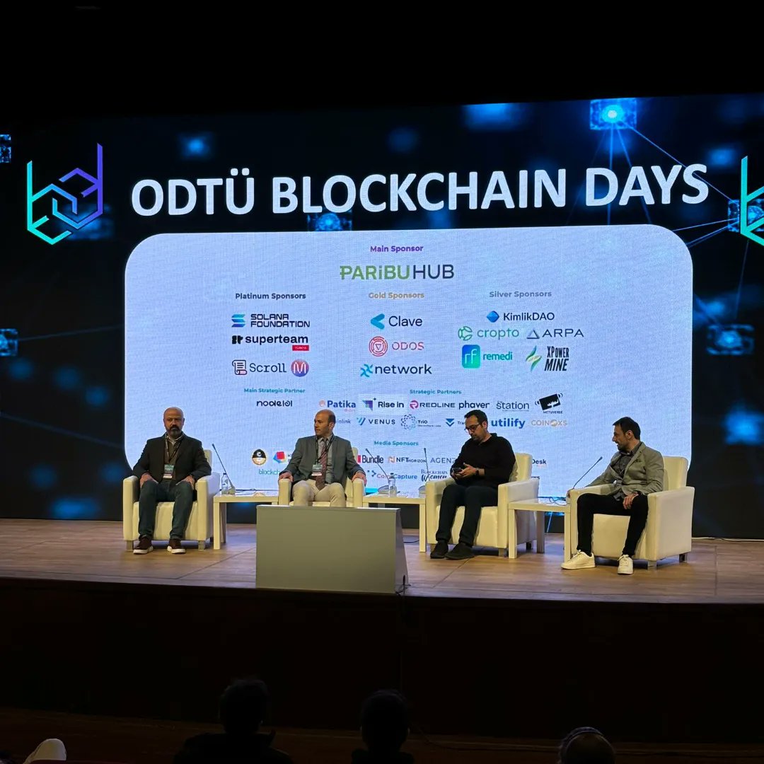 🇹🇷
ODTÜ'den değerli hocalarımız Oğuz Yayla, Cihangir Tezcan ve Ahmet Ramazan Ağırtaş, Blockchain Dünyasında Gizliliğin Korunumu hakkındaki konuşmaları ile bizimle birlikteydi. ✨

🇬🇧
Our esteemed professors from METU, Oğuz Yayla, Cihangir Tezcan, and Ahmet Ramazan Ağırtaş, joined