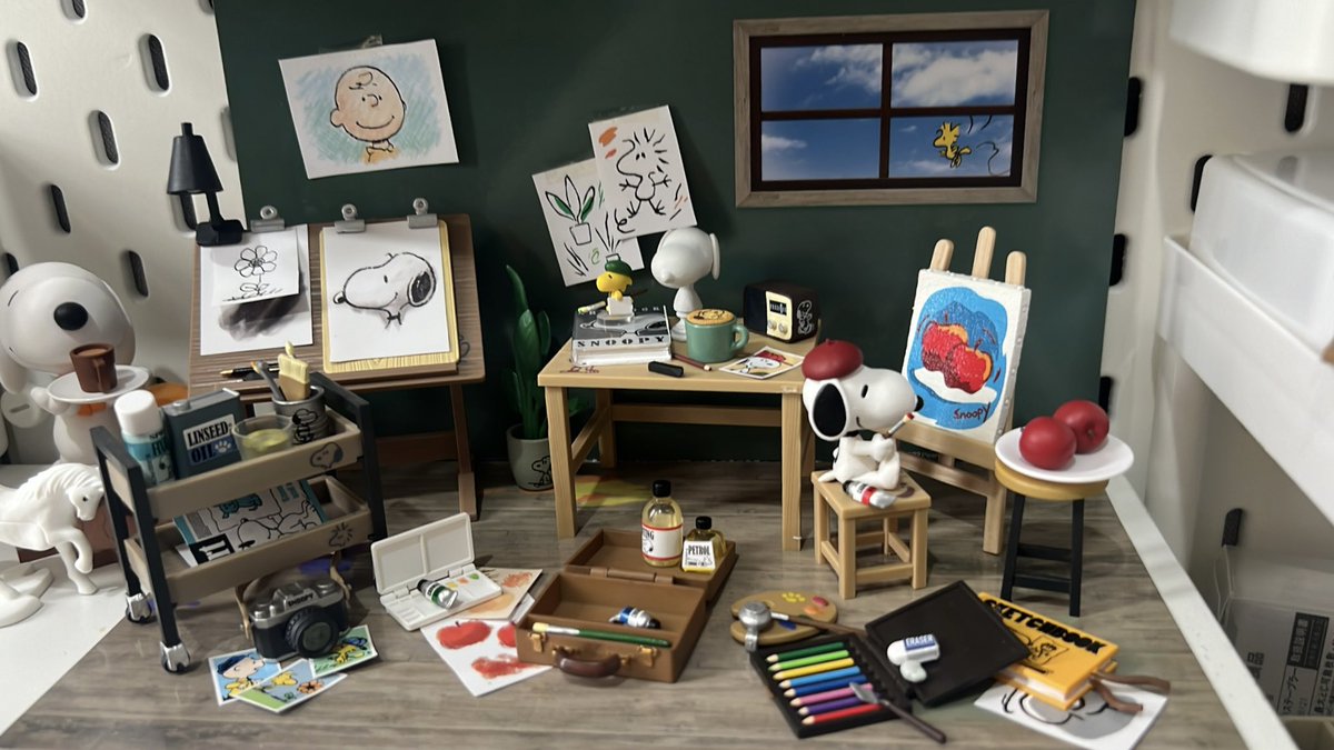 hironhyo's tweet photo. snoopy art studio is done ! 🫶🏻 https://t.co/IFv7IUDrVk
