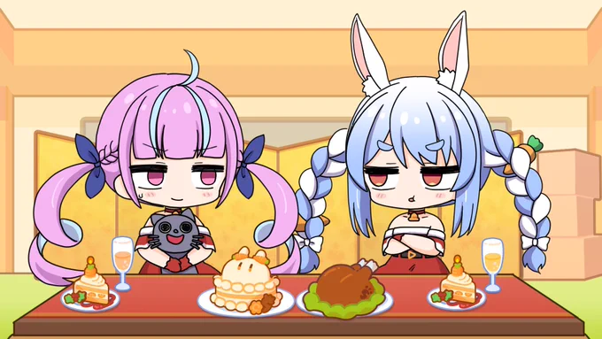 聖なる夜に険悪なムードを出してトイレに行った3人を驚かせようとするあくぺこ#ぺこらーと #あくあーと #プロテインザスバル 