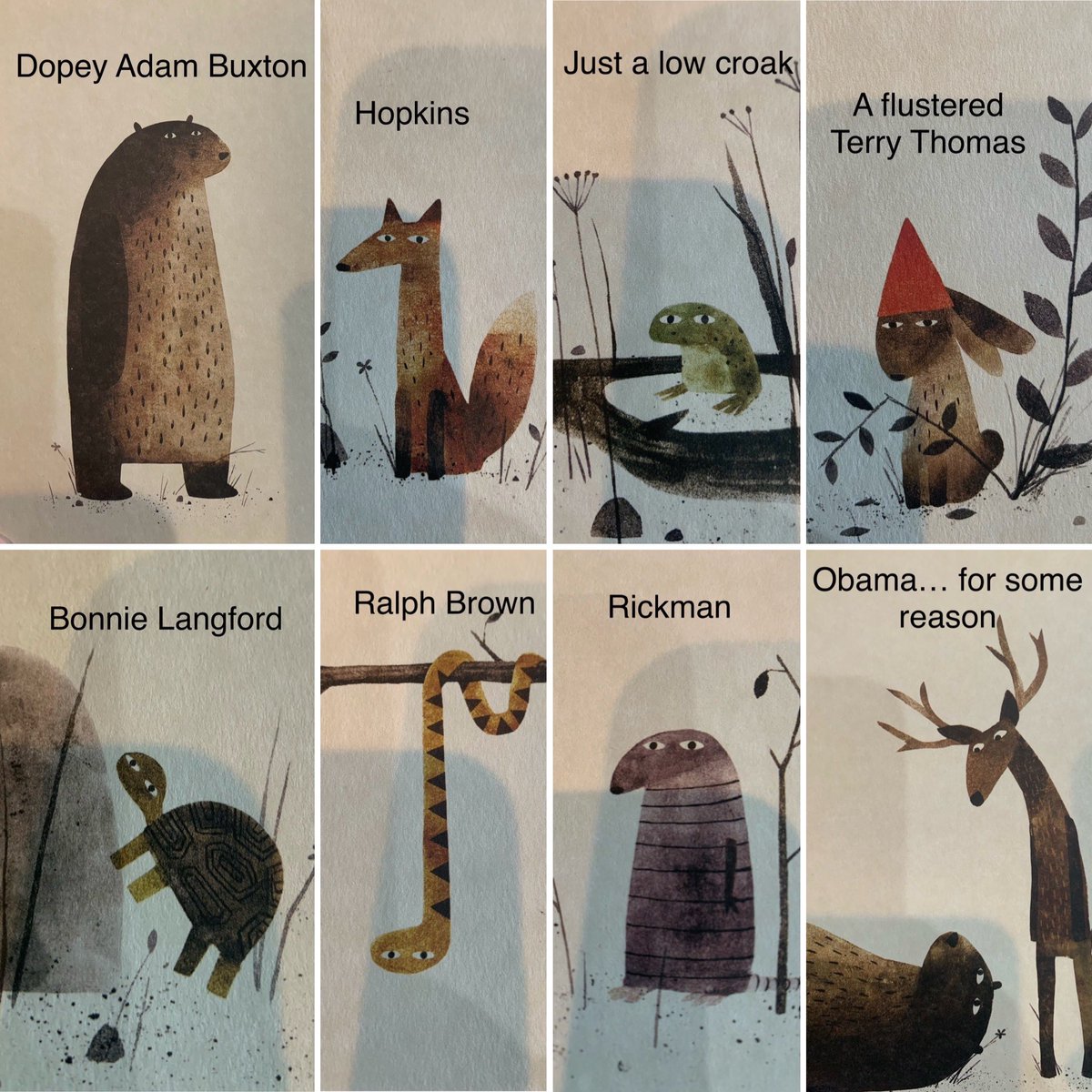 AngusDunican's tweet photo. In case anyone was wondering, these are my ‘official’ voices when reading this book to my son. https://t.co/BgNRMuAyr8