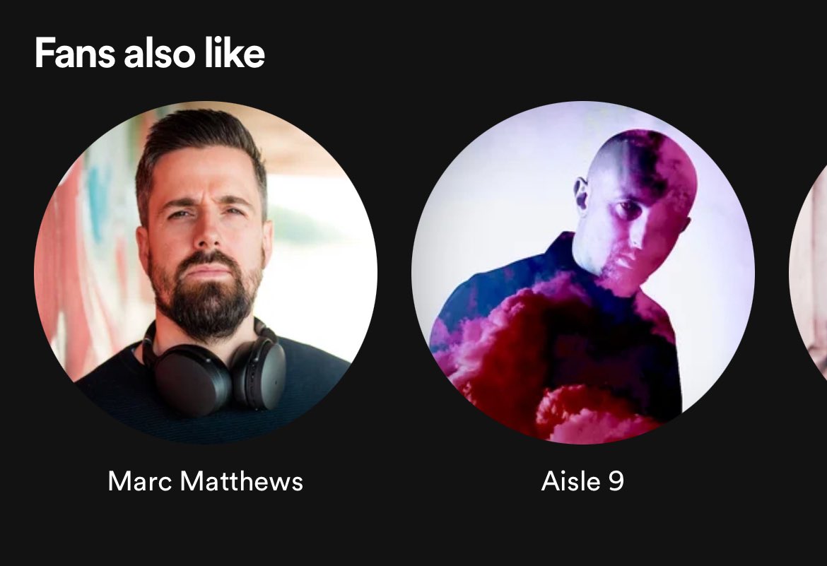 Yay after ending up on an obvious dodgy playlist (no fault of mine, and one of them you hear Spotify ban your account for even you had nothing to do with it) my fans also like shows again on my Spotify 💜 <a href="/MarcJMatthews/">Marc Matthews | Mastering Engineer & Producer</a> <a href="/Aisle9Synthwave/">Aisle 9</a>