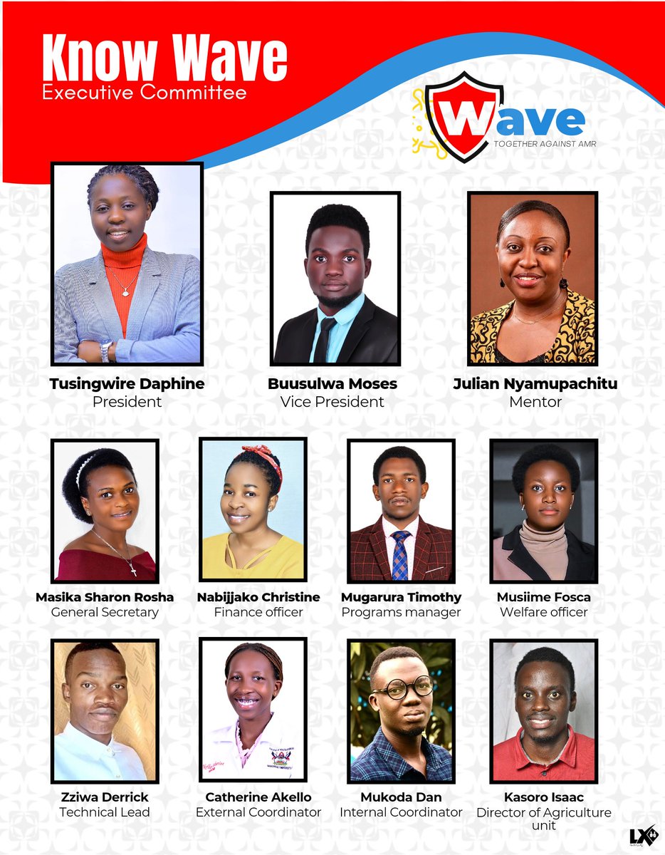 How many people did you know on the Wave Executive committee? Probably Fosca?🤪,  Isaac?😱 Or <a href="/JulianNyamup/">Julian Nyamupachitu</a> The Mentor? Meet the Team leading a network of about 100+ AMR youth stewards in Uganda and more across the borders. Let's talk about AMR!