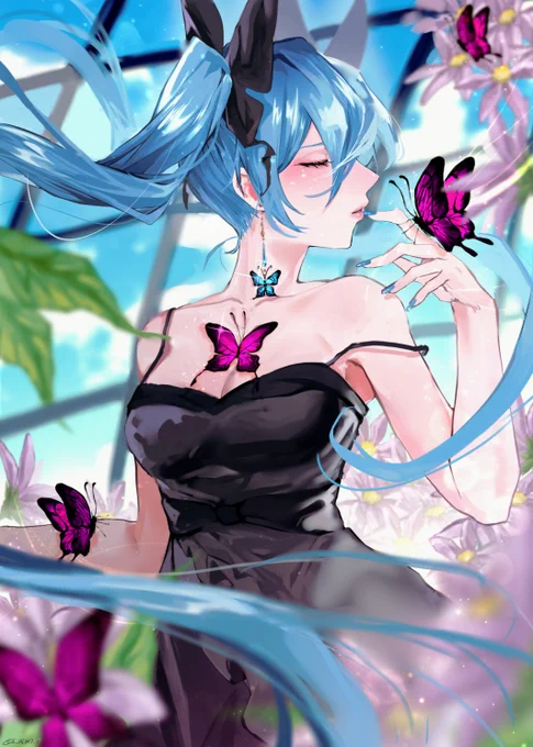 蝶々#ミクの日 #ミクの日2024 #初音ミク 