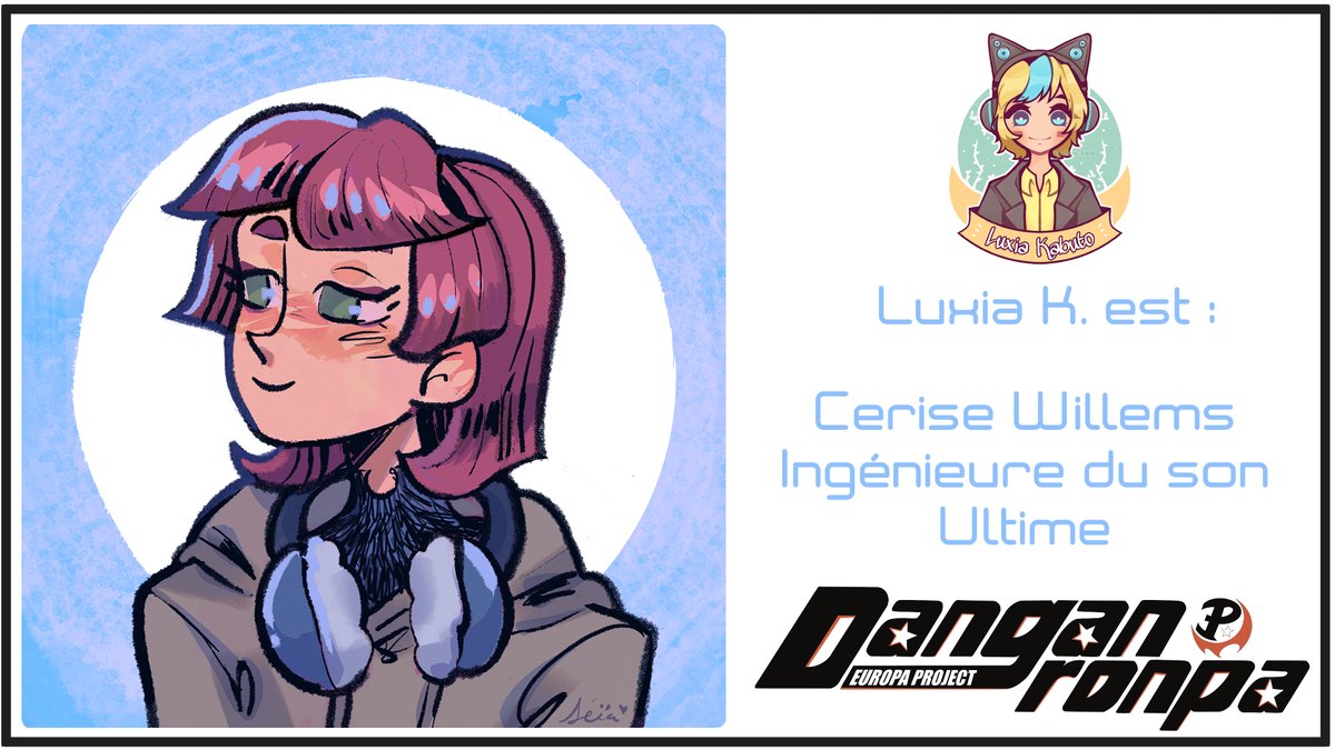 ProjectEuropaDr's tweet photo. 🎧Elle aime la musique, mais on ne peut pas en dire autant des gens...🎧
@LuxiaK prête sa voix à Cerise Willems, notre Ingénieure du son Ultime pour Danganronpa : Europa Project 🌟

Saluons encore une fois @SainteSeia pour son illustration aux petits oignons ! https://t.co/2kjSQ9cl8N