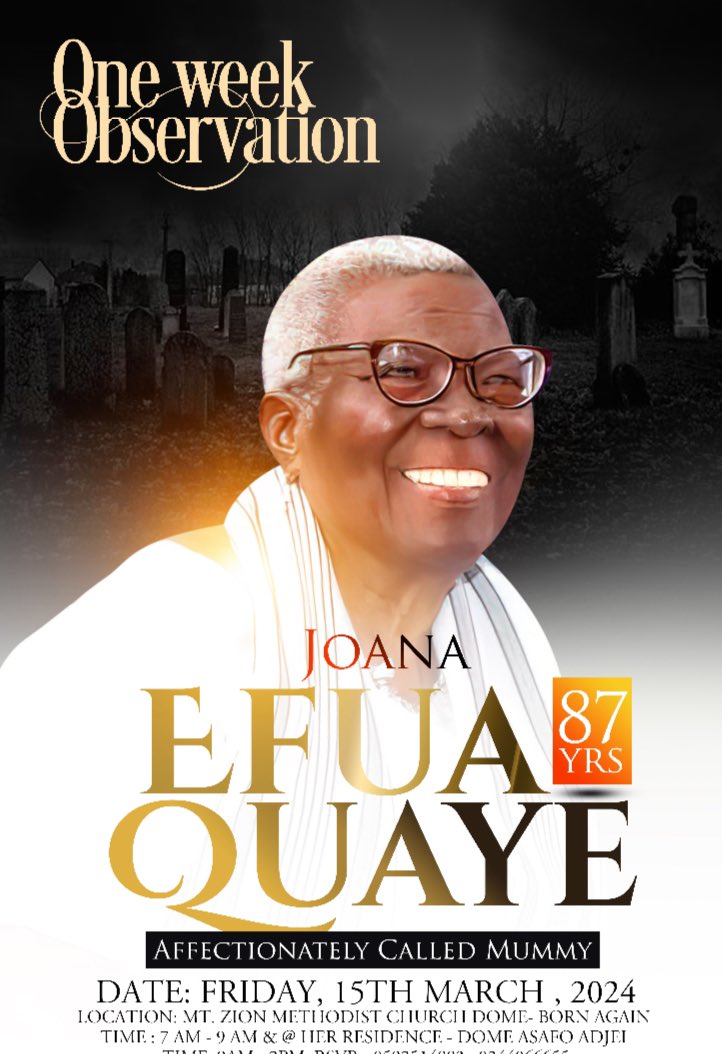 joebaako's tweet photo. Rest well grandma https://t.co/ZRojgOQ92u