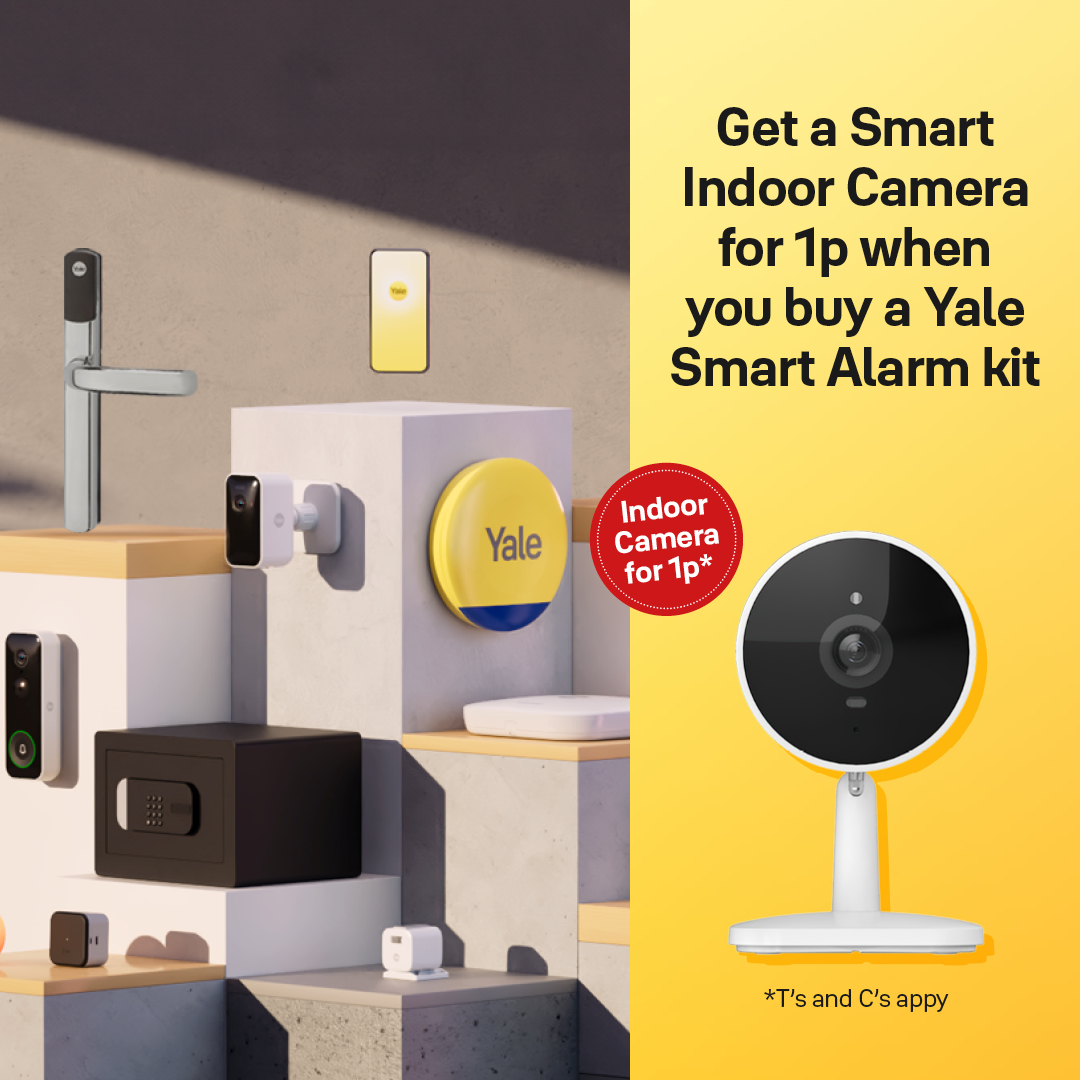 LAST CHANCE ⌛ 1p Smart Indoor Camera when you upgrade to the new Smart Alarm Enhance your home security with real-time monitoring, instant alerts, and control from anywhere Offer ends soon, shop now 👉🏻 yalehome.co.uk/smart-home-sec… *t&c's apply