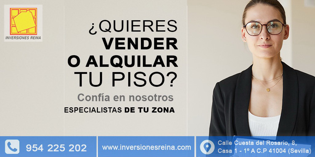 InverReina's tweet photo. 🏠INVERSIONES REINA INMOBILIARIA, PROPIEDADES EXCLUSIVAS EN SEVILLA  ✌

Asesoramiento personal y profesional de su operación. Consúltenos aquí…

👉 https://t.co/gKy4QCPXVb

#pisos #alquiler #venta #inmobiliaria #Sevilla https://t.co/BDA5c1DzB2
