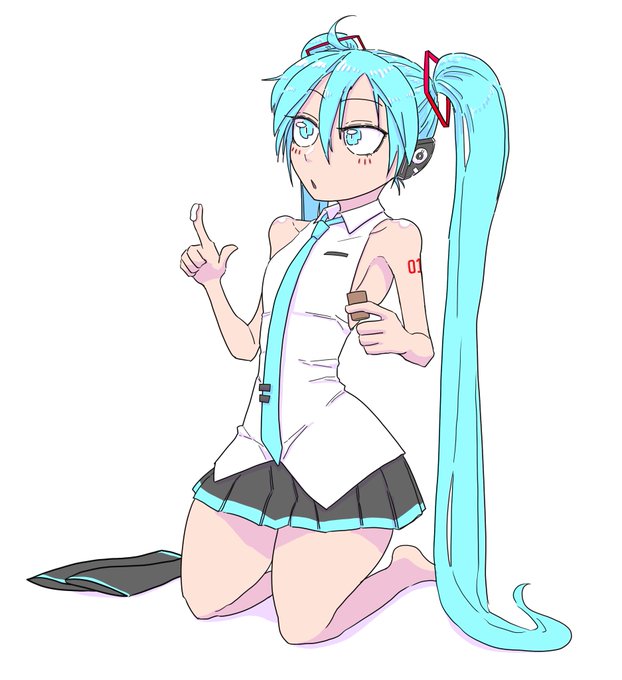 #ミクの日 
16年も一緒にいればマスターの痔の薬を塗るのも慣れたもの 