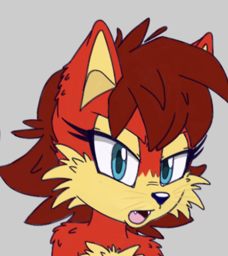 Tried a more furry style. Style heavily influenced by @/TuftBox. Timelapse in comments. 

#fionafox #furryartist #furryart #sonicthehedgehog #archiesonic #sonicartist