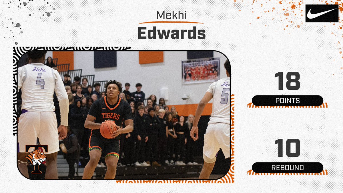 TechTigerBB's tweet photo. 6’6” Senior Mekhi Edwards was a force to be reckoned with tonight. Edwards made big offensive plays and rebounded the ball well for the Tigers.
Mekhi finished with 18 points and double figures in rebounds🔥
#NobodyButUs | #UnleashTheTigers https://t.co/WZcsKroOEt