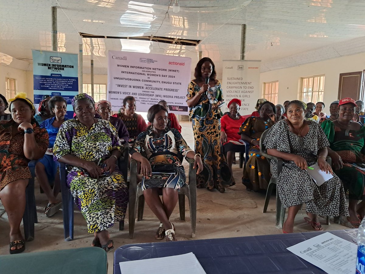@ WINET marked IWD 2024 with women of Umuatugbuoma Community Enugu State. Theme: Invest in Women: Accelerate progress #NigerianWomenMatter #CanadaDevNG <a href="/ActionAidNG/">ActionAid Nigeria</a> @@CanadahighCommission