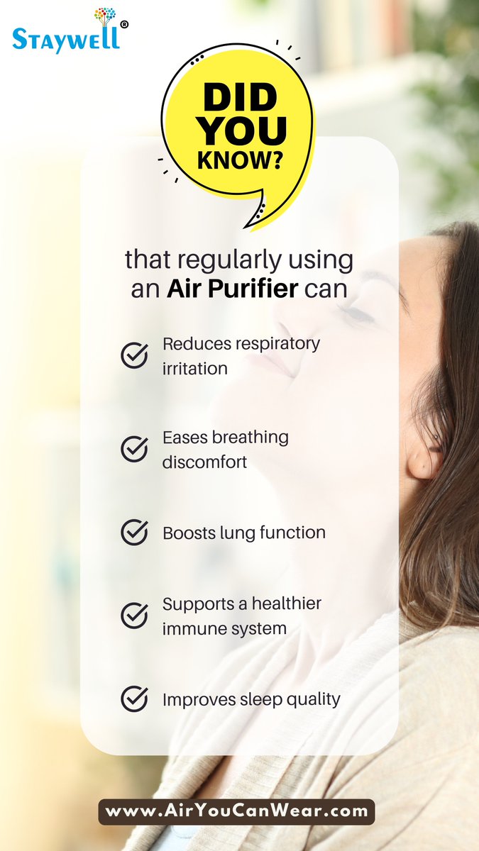 DID YOU KNOW?
#AirYouCanWear
#AirPollution 
#AirPurifier 
#CleanAir
#CleanAirMatters

AirYouCanWear.com