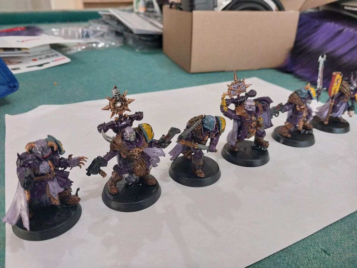 Corrupted space wolves. These were really fun to make! #warhammer40k