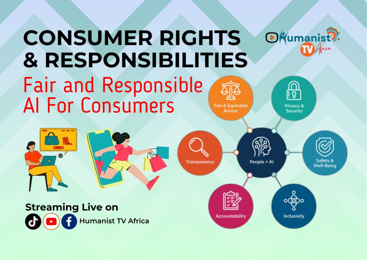 It's our 2nd episode in series: Consumer rights and responsibilities ahead of @WorldConsumerRightsDay (15th March) #ResponsibleAIforconsumers #SayNotoUnsafeProducts!!! Join Us: Today at 15.00 hrs EAT: YT: youtube.com/live/ls60RhW37… @Consumers_Int @FutureForAll