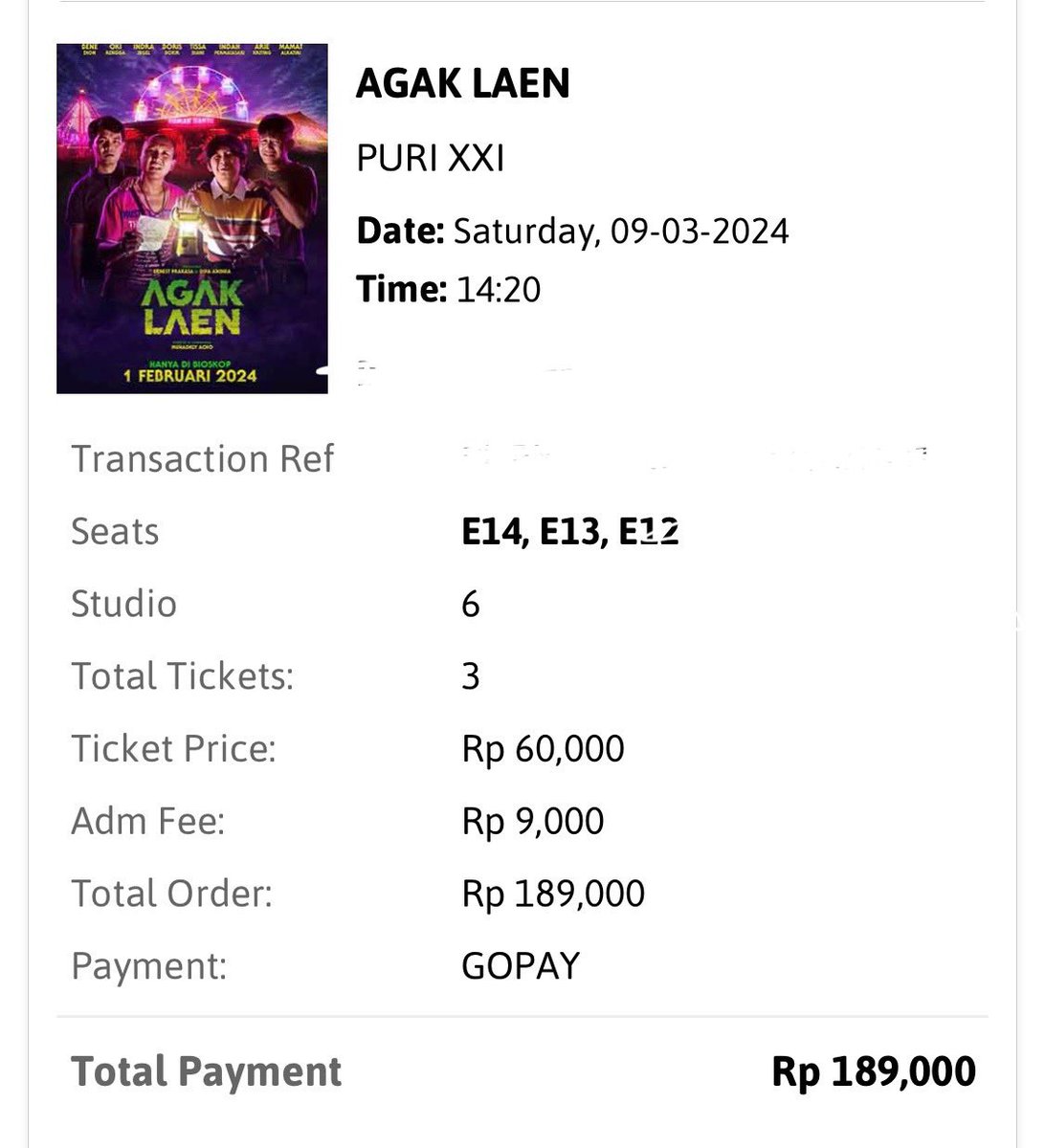 Ada yang mau beli tiket agak laen? Di jual murah aja bebas harga nya krn ada urusan mendadak gak bs nonton 😭 puri xxi jam 14.20