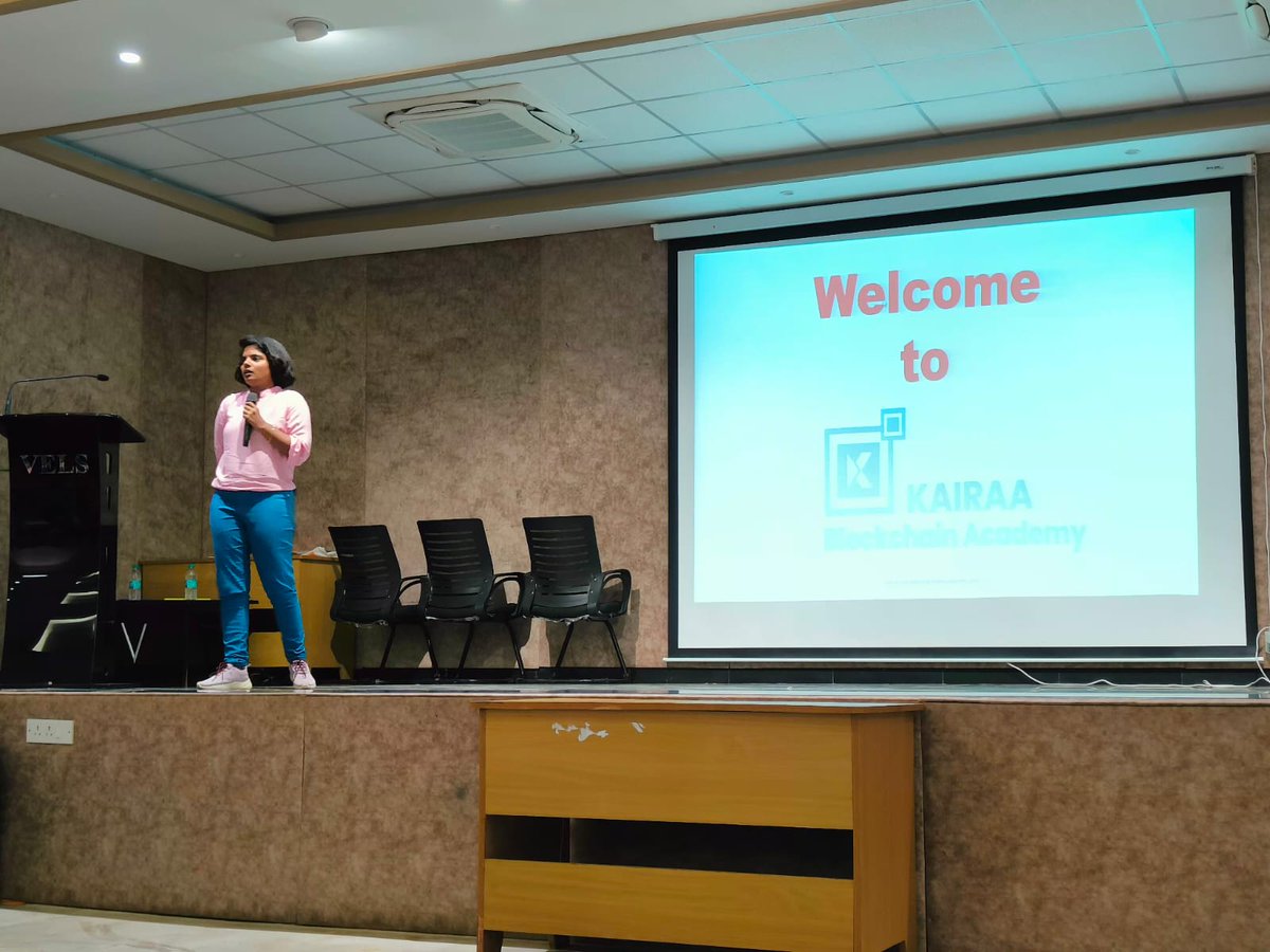 Kairaa Blockchain Academy's second day of its three-days national seminar at the VELS University, Chennai, brought further success, exploring the significance of blockchain technology for BCA (Computer Science).
#kairaaacademy #learnblockchain #blockchain #academy #onlinecourse