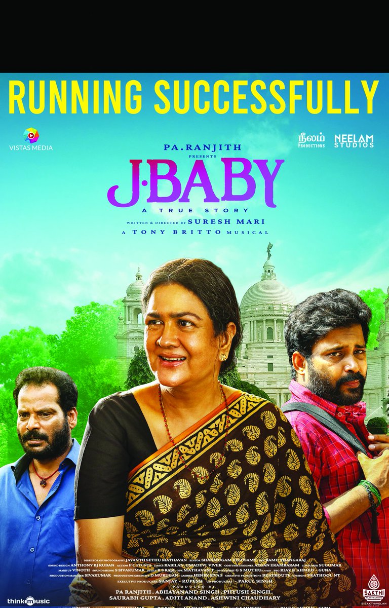 Winning hearts and verdict the #JBaby way😎 #JBabyRunningSuccessfully Catch her in cinemas | Book your tickets now 🎫 ticketnew.com/movies/j-baby-… 🎫 in.bookmyshow.com/buytickets/j-b… @beemji @NeelamStudios_ @GRfilmssg @SakthiFilmFctry @sakthivelan_b @Sureshmariii #Urvashi #Dinesh #Maaran