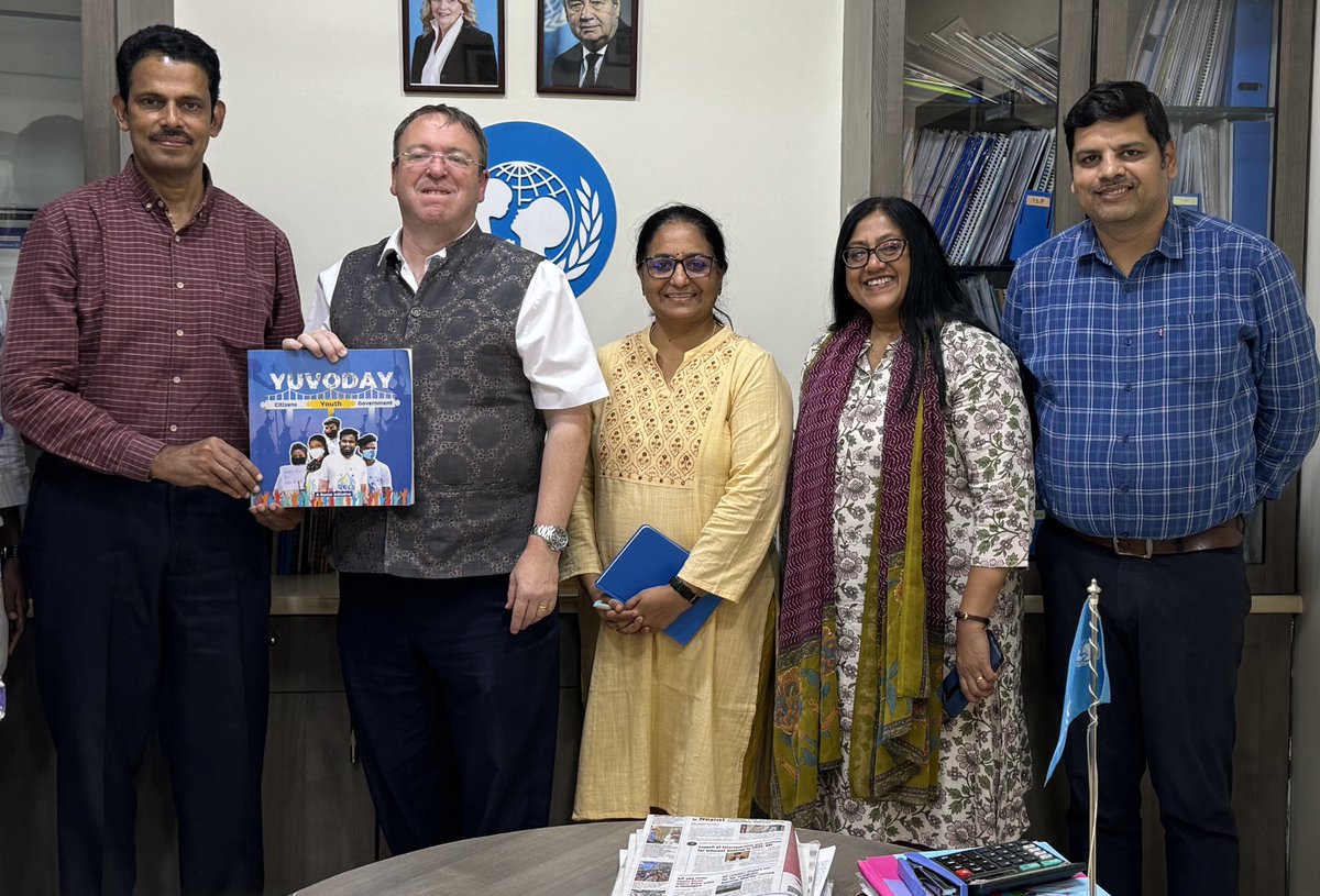 Honored to meet British Deputy High Commissioner Dr. Andrew Fleming in Raipur. His admiration for our #Yuvoday youth initiative in #Chhattisgarh was palpable. We’re thrilled he accepted our invitation for a closer look at their inspiring work. @Andrew007Uk @UKinIndia @UNICEFIndia