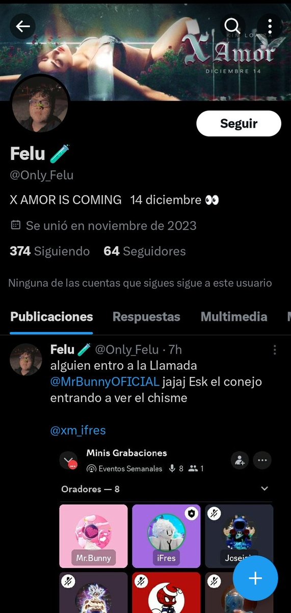 cuenta_funados's tweet photo. Hola, volví.

Felipe sigue en Twitter haciendo lo mismo y este es su nuevo usuario 🤢 https://t.co/uxTWUy54sG