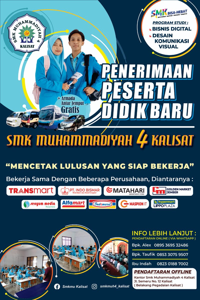 mirwanhary's tweet photo. @sunabati24 @omferiy @fajarnugros Ini SMK biaya gratis. Ada armada antar jemput gratis. Mari merapat. https://t.co/TvwH0oo7PF