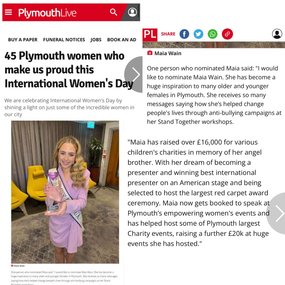 That’s my daughter 💕 The only under 18-year-old to make the list! At the age of 14 she has achieved the most incredible things and is making a big difference in the corner of our world Keep embracing everything that life has to offer! we are all so proud of you! @Plymouth_Live