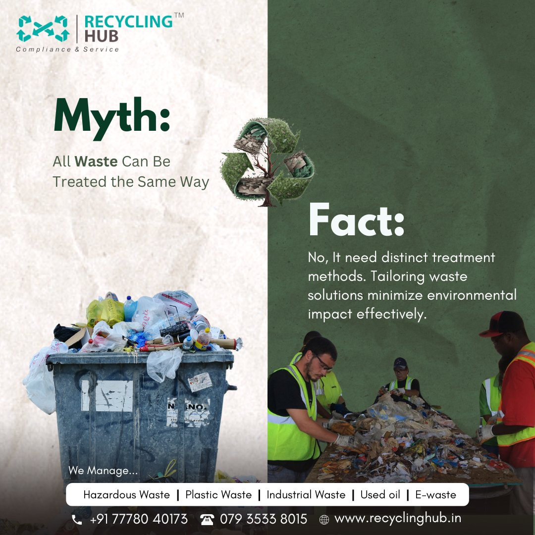 Different types of industrial waste require specific treatment methods.

Contact us: 7778040173 | Email: info@recyclinghub.in | Visit recyclinghub.in
.
#RecyclingHub #IndustrialWasteManagementCompany #GPCBauthorized