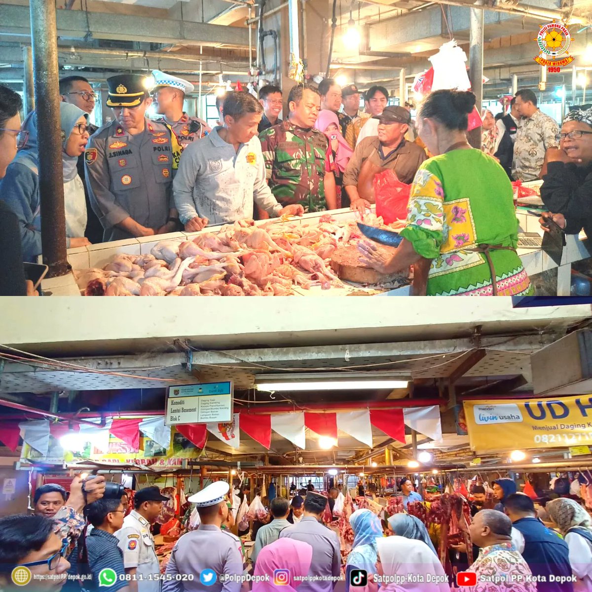 Jum'at , 8 Maret 2024.
Tim BKO Satpol PP Kecamatan Cimanggis melaksanakan pengamanan kegiatan TPID dan monitoring satgas ketahanan pangan kota Depok ke pasar cisalak menjelang bulan Ramadhan 1445H. 

@idrisashomad @imambhartono <a href="/bangsupians/">Supian Suri</a> 
@abenkthamrin <a href="/pemkotdepok/">PEMERINTAH KOTA DEPOK | #AyoPakaiMasker</a>