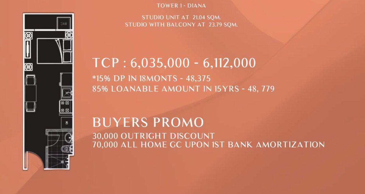 Camellaagent20's tweet image. 🏙️ Exciting news! Scala Diana Tower 1 is now your nearest ready for occupancy destination! Get ready to move into your dream condo by the 4th quarter of 2024. Don't miss out on this opportunity - reserve your spot now!

#ScalaDianaTower1
#ReadyForOccupancy
#DreamCondo