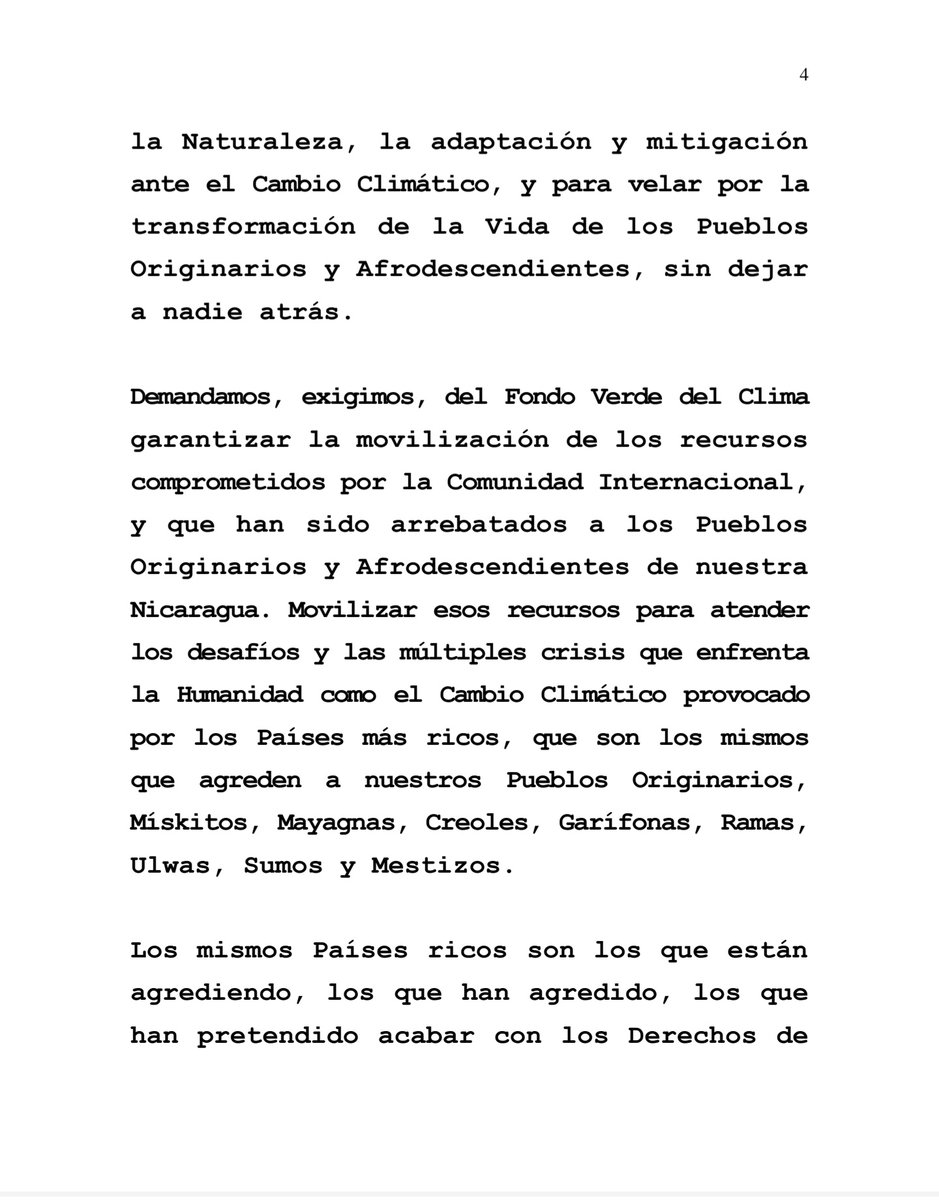 danilochang's tweet image. #NICARAGUA 
#NOTAPRENSA

Posición de Nicaragua ante la Agresion del Secretariado General del Fondo Verde del Clima al cancelar el programa Bioclima. 

#Bioclima
#FondoVerde 
#PueblosOriginarios 
#PueblosAfrodescendientes