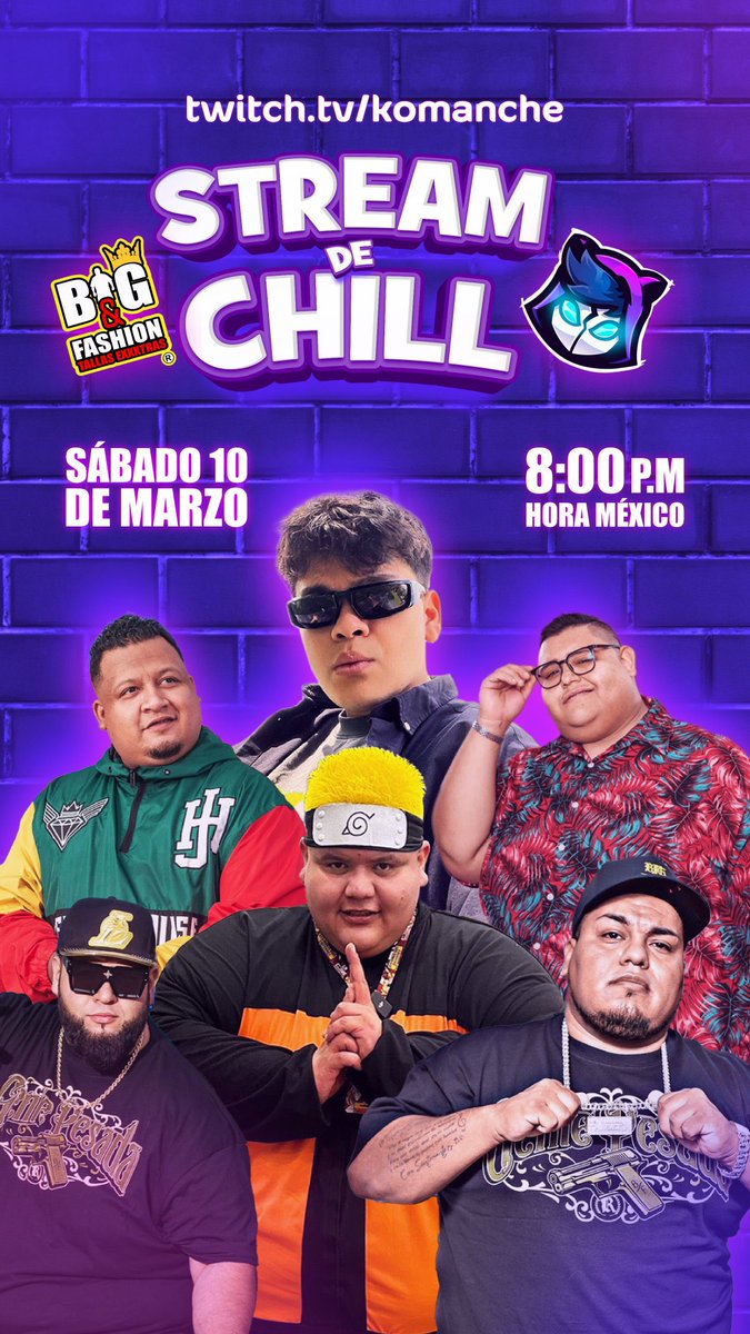 Komanch's tweet photo. MAÑANA VIENEN LOS BIG &amp; FASHION a mi canal de twitch, vamos estar comiendo y tomando algo mientras platicamos de chill los espero a las 8PM 

NI PA LA MUELA CHAPARROOO!!! 😫 https://t.co/S3RL3Xj49R