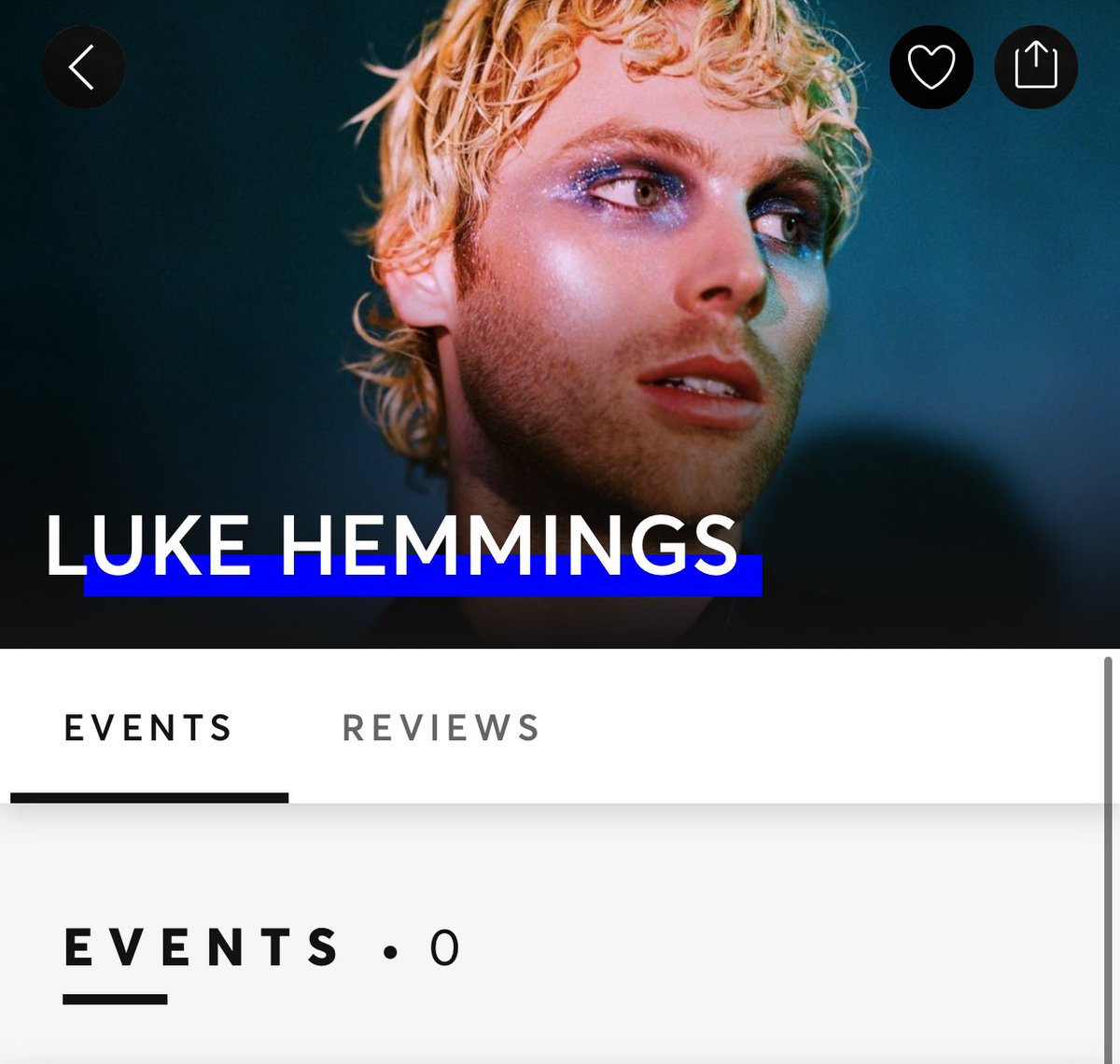 Luke's profile picture on Ticketmaster has been updated!