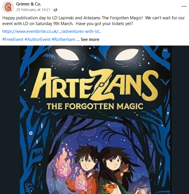 Stag_RosePPG's tweet image. #saturdaymagic with Grimm &amp;amp; Co.  9 March - 13:00 - 14:00 

Just checked, there are a few tickets left for this event...

#FreeEvent #AuthorEvent #Rotherham #ldlapinski