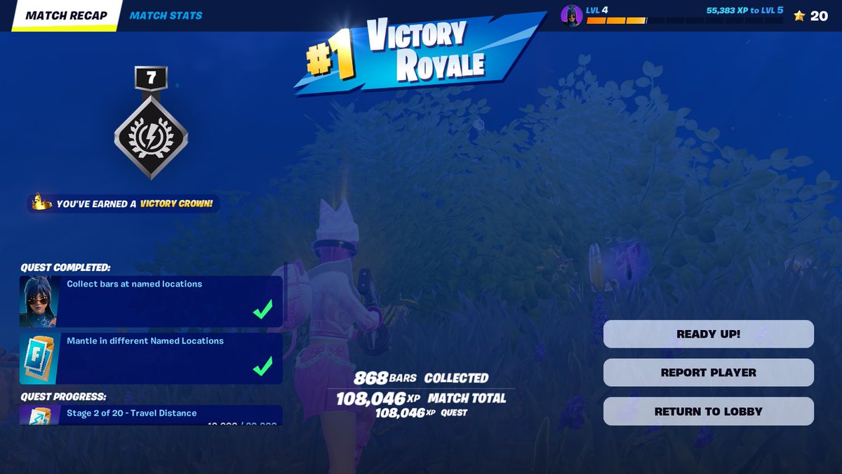 VinzDed's tweet image. Off to a good start for the new #fortnite season!