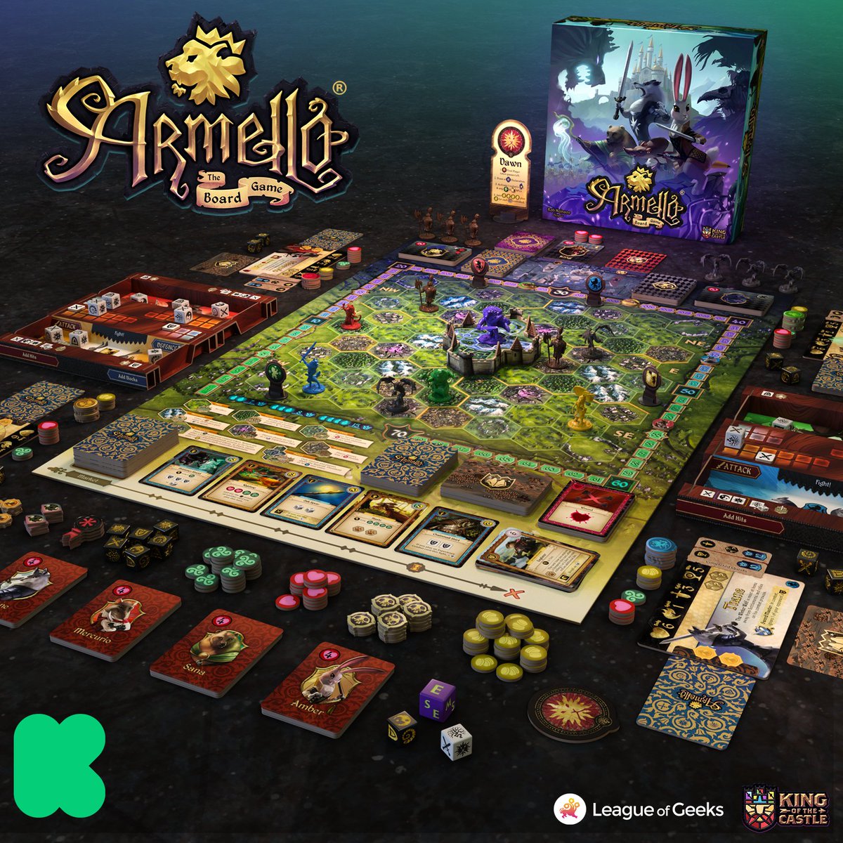 IT'S HAPPENING!!! 🎲🦁⚔

The Official Armello Board Game launches on Kickstarter this Tuesday!

Be sure to sign up ahead of the Kickstarter launch to get your free Guppy enamel pin with your rewards.

Sign up here: bit.ly/ArmelloBG_PreL…