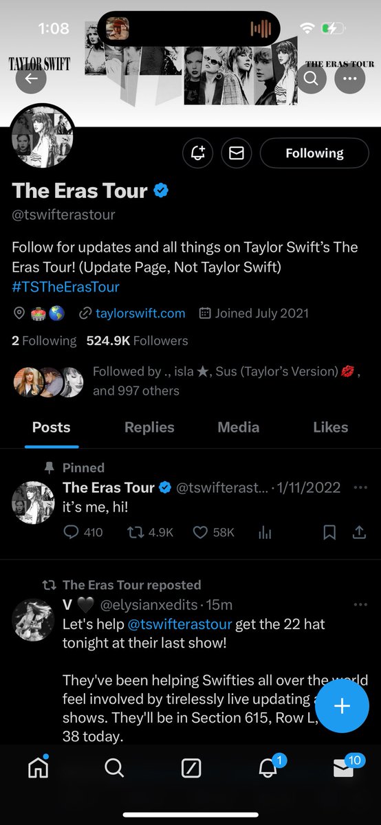 TODAY IS <a href="/tswifterastour/">The Eras Tour</a> LAST ERAS SHOW! They've done so much for us this whole tour keeping all of us updated since the start and I really think they deserve the 22 hat 💖 <a href="/taylorswift13/">Taylor Swift</a> <a href="/taylornation13/">Taylor Nation</a> <a href="/treepaine/">Tree Paine</a> their seat is Section 615 Row L Seat 38!!!#SingaporeTSTheErasTour
