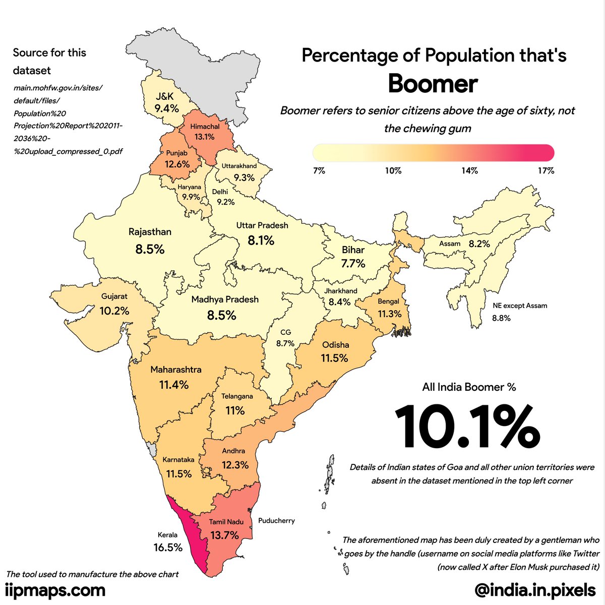 indiainpixels's tweet photo. What percentage of your state are Boomers? https://t.co/NQSCquzecg
