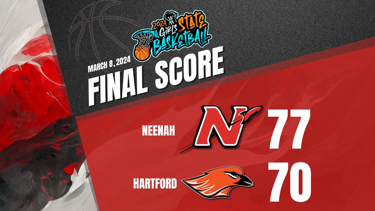 HEADED TO THE CHAMPIONSHIP!!!! 🚀@allieziebell -40 🚀Abbie Fischer-13 🚀@rowanklesmit -11 Neenah will take on Arrowhead in the State Championship Saturday at approximately 8:15pm!!! #neenahwithpride #wisgb