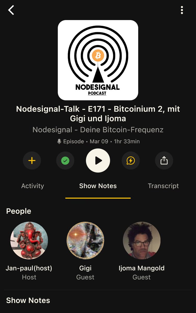 Nodesignal E171 - Bitcoinium 2, mit Gigi und @IjomaMangold ist jetzt in eurem Podcast Player. Wir sprechen über Unveränderlichkeit, Bitcoin als lebendiger Organismus, Sprache, Memes, Spiele, Wahres, Schönes und Gutes. fountain.fm/episode/euUwhG…
