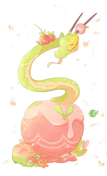 #春色ポケモン桜りんご味のカミツオロチたち 