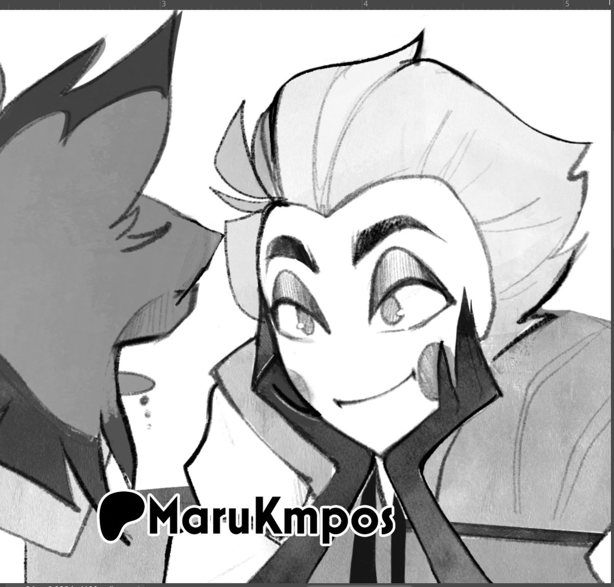 Next lil' patreon exclusive >:3 #radioapple being cutesy and silly (will be up on Monday!) #HazbinHotel 📻🍎 