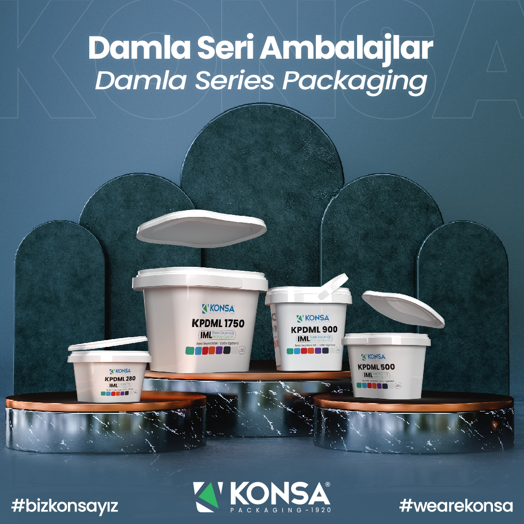 ⭐ Damla Seri ambalajlar, uzun ömürlü ve IML baskıya uygundur. Farklı renk seçenekleriyle özelleştirilebilir. ⭐ Damla Series packaging is long lasting and suitable for IML printing. It can be customised with different colour options. 🌐 konsa.com.tr #wearekonsa