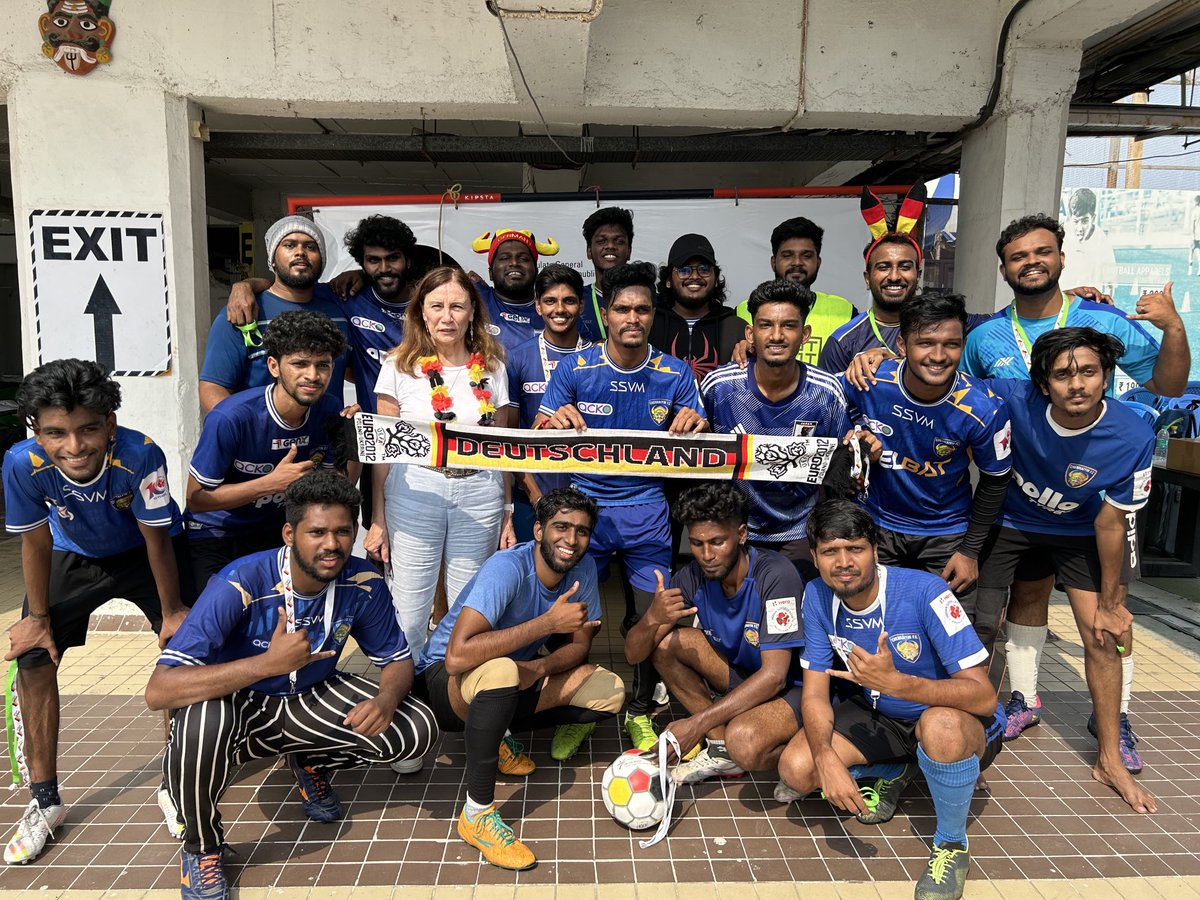 Kicking it off in #Chennai. ⁦@EURO2024⁩ hosted by 🇩🇪 15 June to 15 July. A festival of excellence, joy + team-spirit. Good luck to the teams in #MadrasMundial 9 March - 6 April. @GermanCG_BLR @GermanyinMumbai @GermanyKolkata ⁦@AmbAckermann⁩ ⁦@AuswaertigesAmt⁩