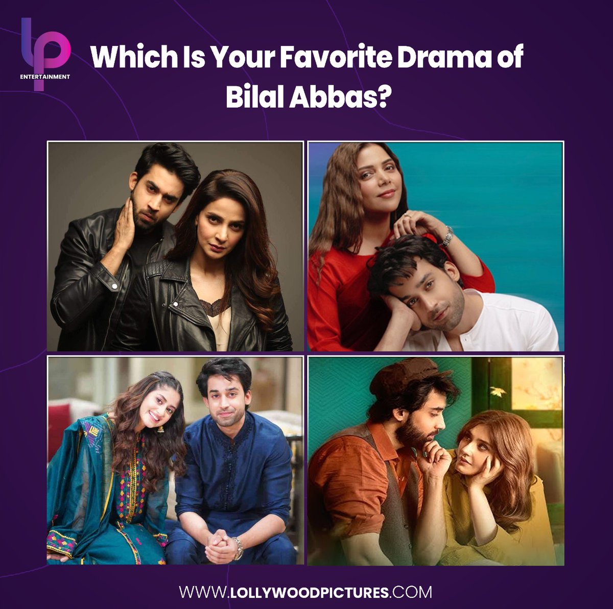 The ever versatile Bilal Abbas Khan has given us so many characters to cheer. 
Which Bilal Abbas drama is your most favorite among these? 

#Cheekh
#Dobaara 
#KuchAnkahi 
#IshqMurshid 

#lpentertainment #pakistaniactors #celebrities