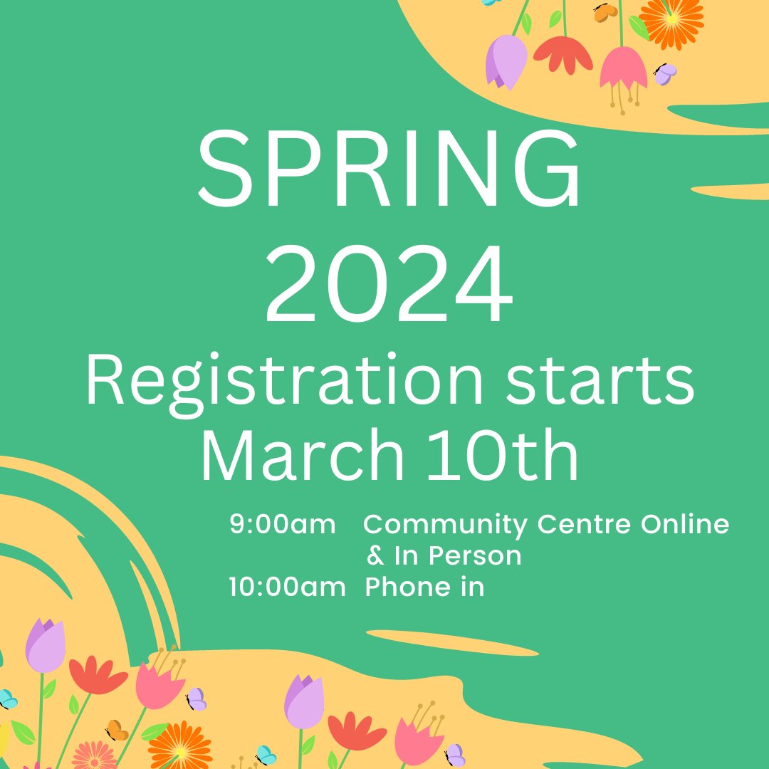🌼 Registration for our Spring 2024 programs opens on March 10th! From dance classes, workshops, to arts & crafts, there's something for everyone. Don't miss out, secure your spot and join us for a season of fun and learning! renfrewcc.com/programs/regis…