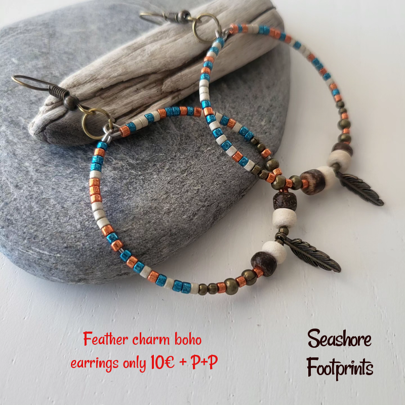 Add a touch of bohemian flair to your outfit with our handmade feather charm hoop earrings

Delicately crafted with tiny boho beads and natural wooden beads, these earrings are a stunning addition to any jewellery collection

#mhhsbd #feathercharm #bohemianstyle #bohoearrings