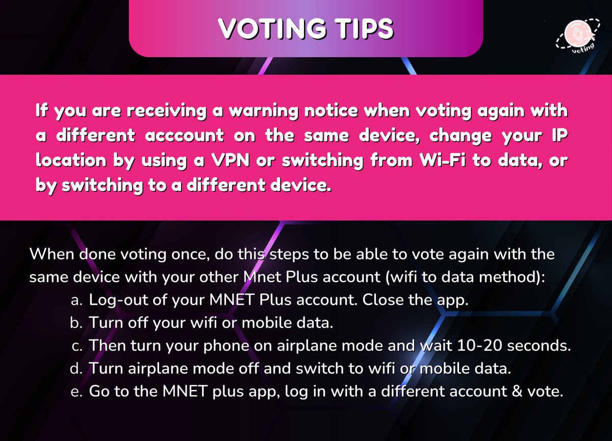 pentagon_voting's tweet photo. [🗳️ONE TEAM] 𝑴𝑵𝑬𝑻 𝑩𝒖𝒊𝒍𝒅 𝑼𝒑

💫Pro Tip: Use different network connections or devices to vote more than once per day.

#YEOONE #여원 #DOREMIFA
#펜타곤 #PENTAGON @CUBE_PTG https://t.co/LdSzQkFvXm