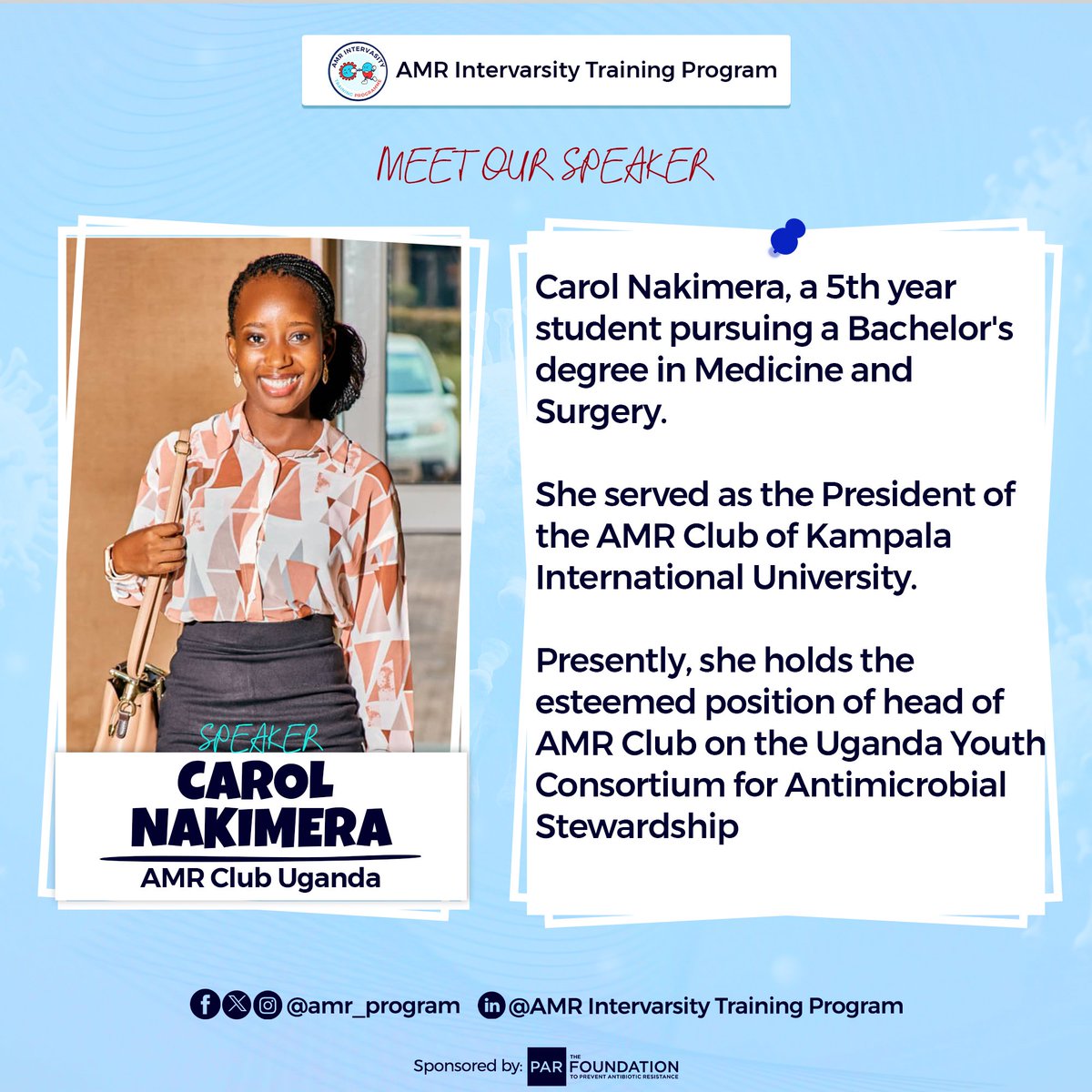 Join us today by 4 pm WAT as @nakimera_carol shares insights on establishing and running an AMR Club. Link: bit.ly/4bHZ8Jl