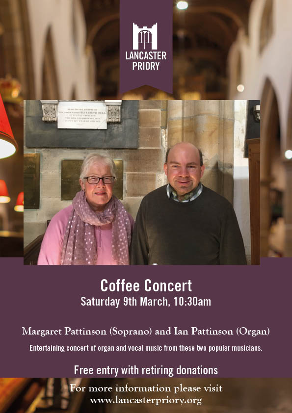 Looking forward to performing in this morning's coffee concert at Lancaster Priory!