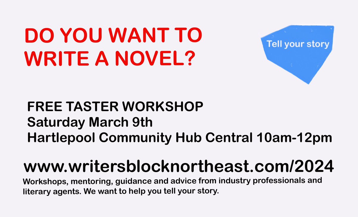 TODAY! Free creative writing workshop in Hartlepool… drop by and say hi