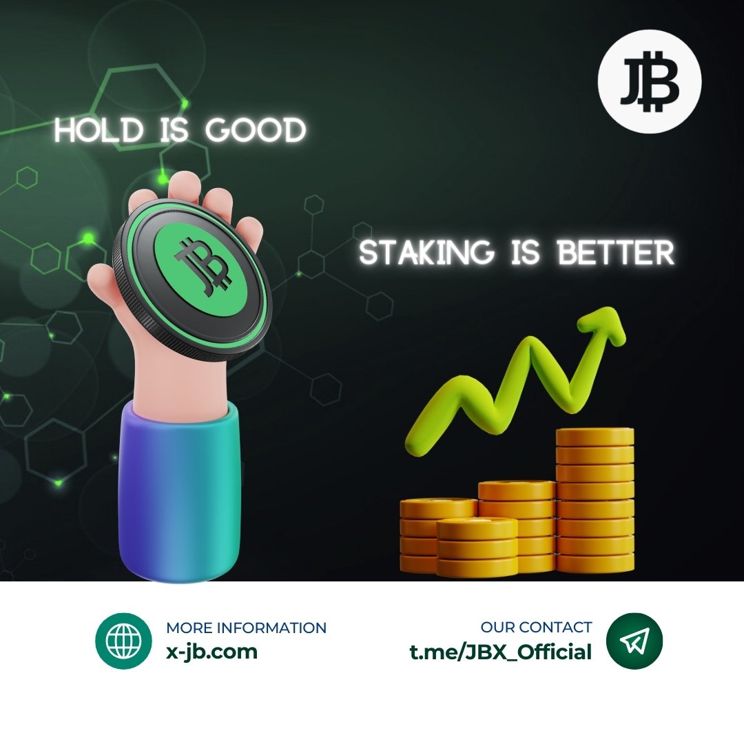 JBX_Official's tweet photo. Hodl is good, stake is better!
💪 Stake like a pro and watch your assets grow while you sleep. It's not just about holding, it's about making your crypto hustle for you. #StakeAndGrow #XJBToTheMoon #JournalofBlockchain #JBUS $JBUS #JB2 #JBX #XJB $BTC #DeFi #Staking $JBX https://t.co/r82KUkIqDb